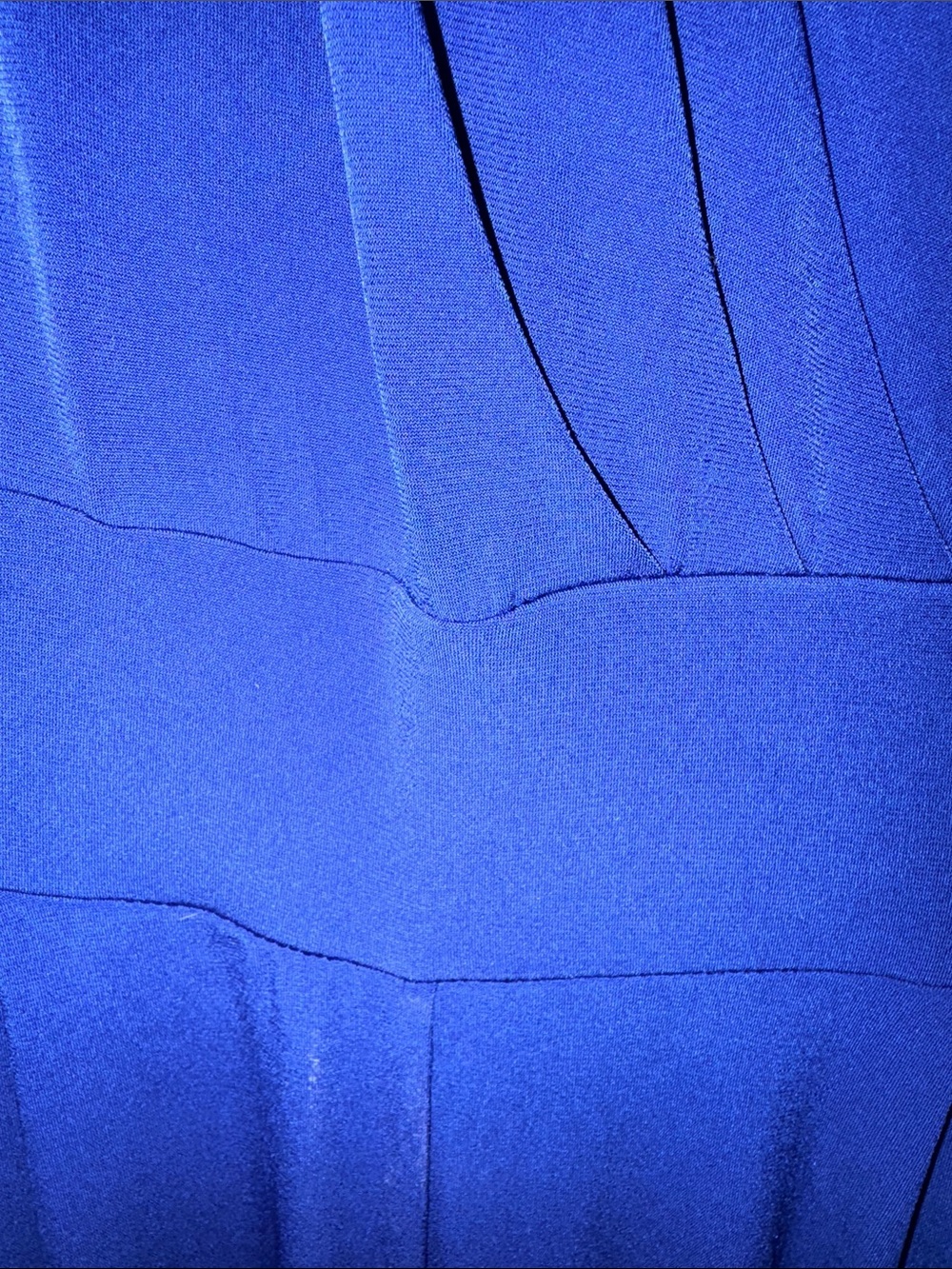 New York & Company Royal Blue Dressy Long Sleeve Jumpsuit Tie Back XS - Picture 3 of 7